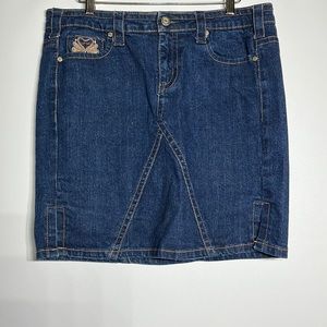 Industrial cotton Blue Jean skirt with five pocket